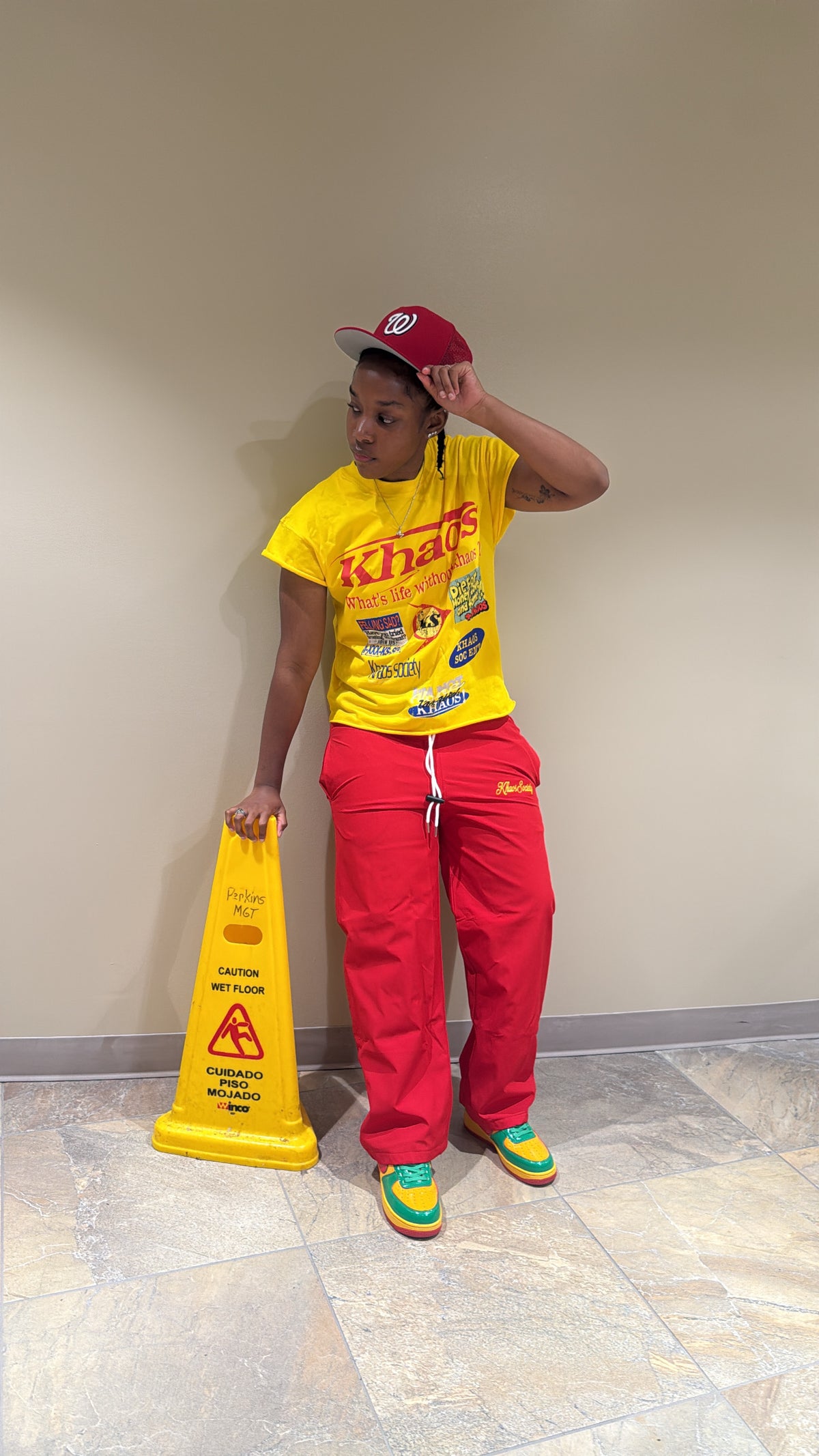 Yellow Khaos Tee Set